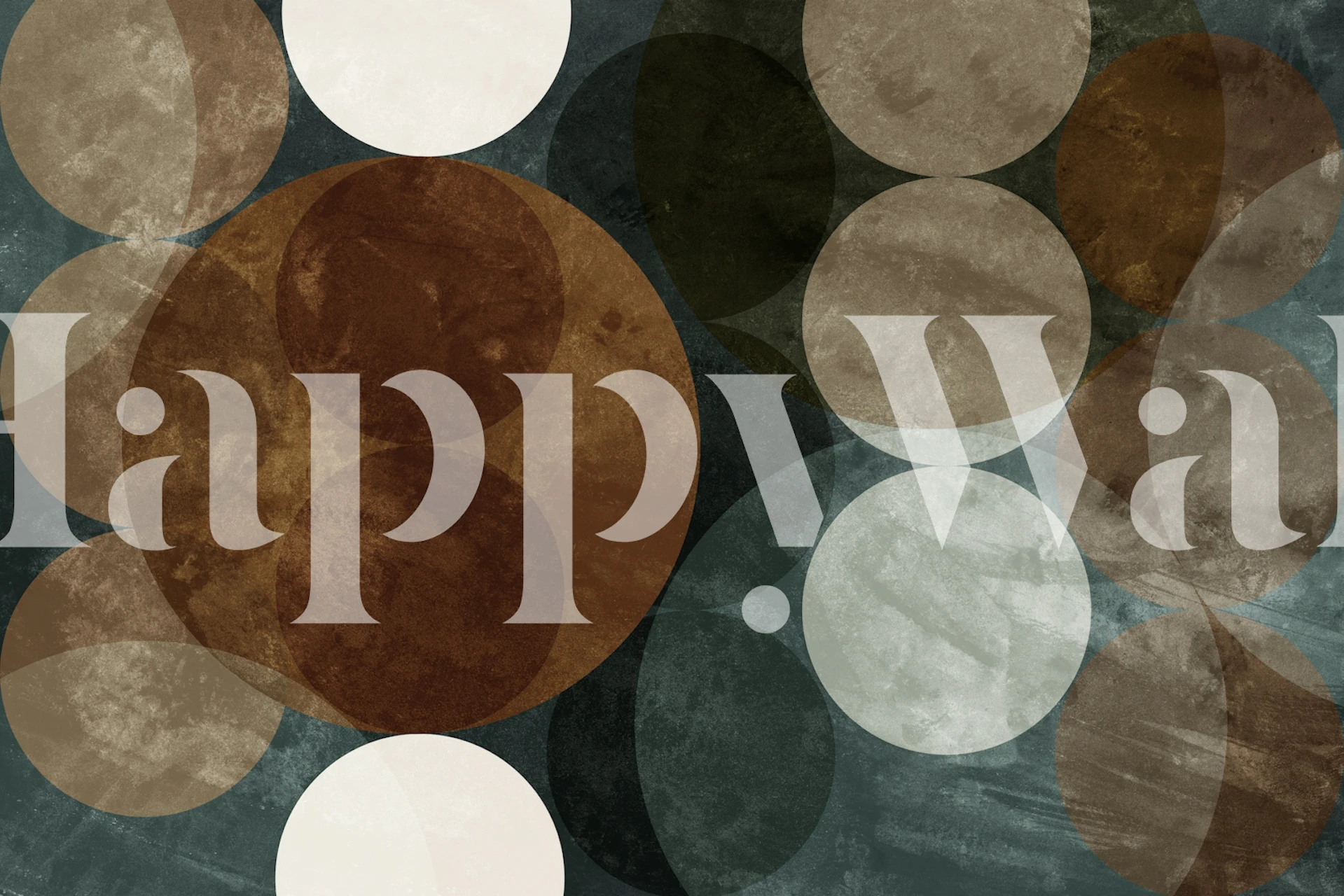 Papier peint Rustic Circle Harmony affiché dans une pièce