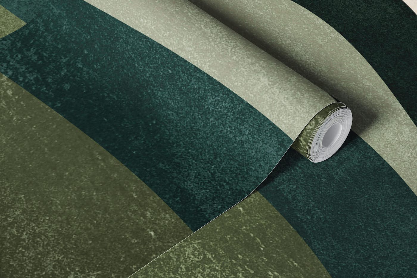 Abstract Green Waves wallpaper roll