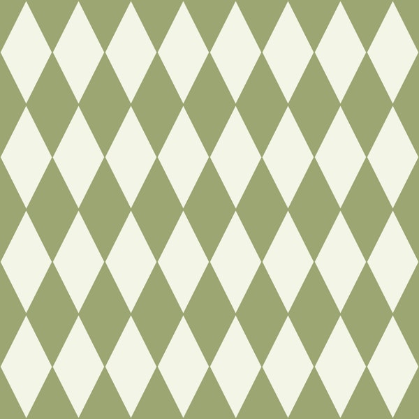 Harlequin Diamond pattern - green