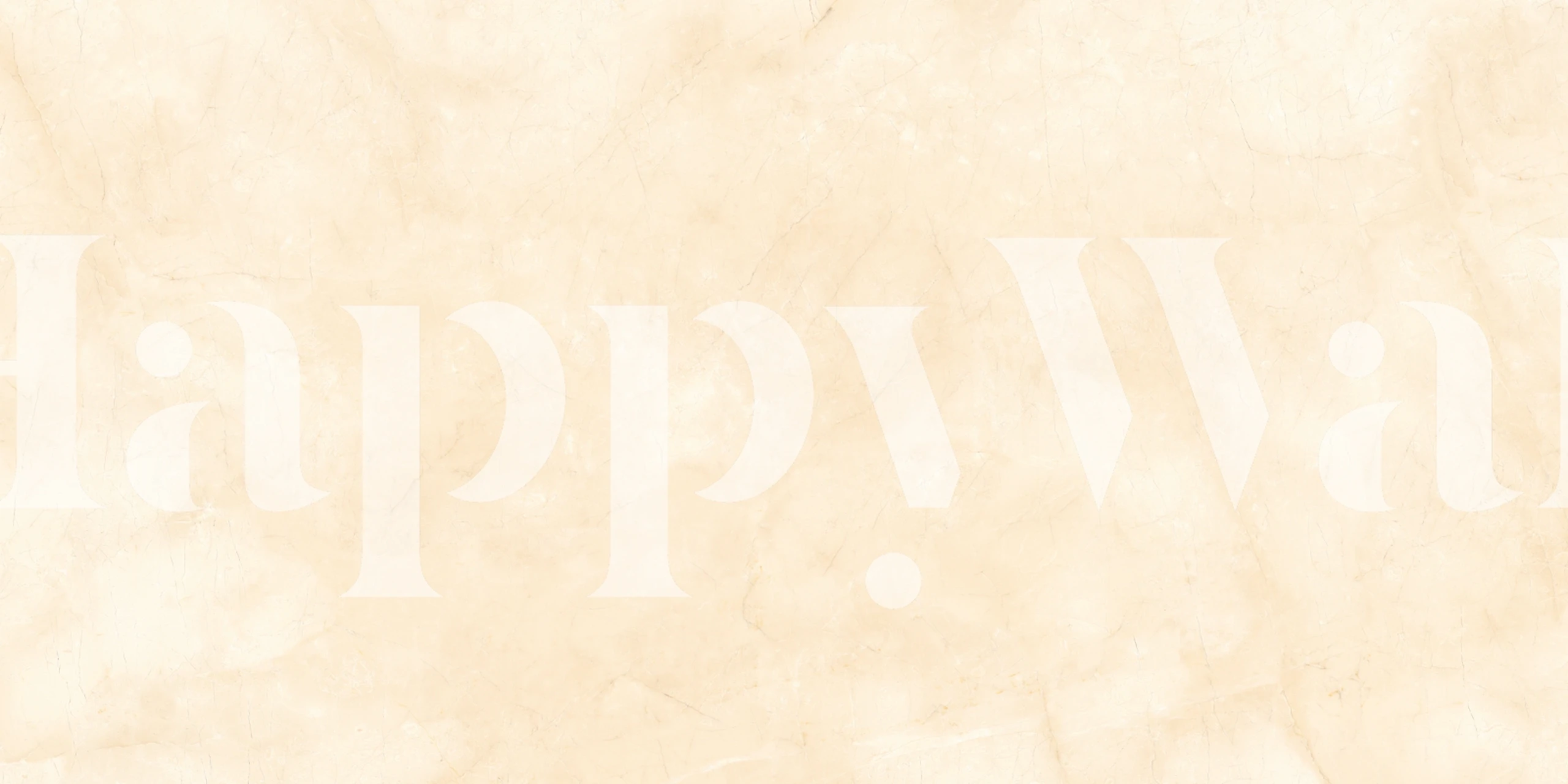 Warm ivory polished stone wallpaper in a room