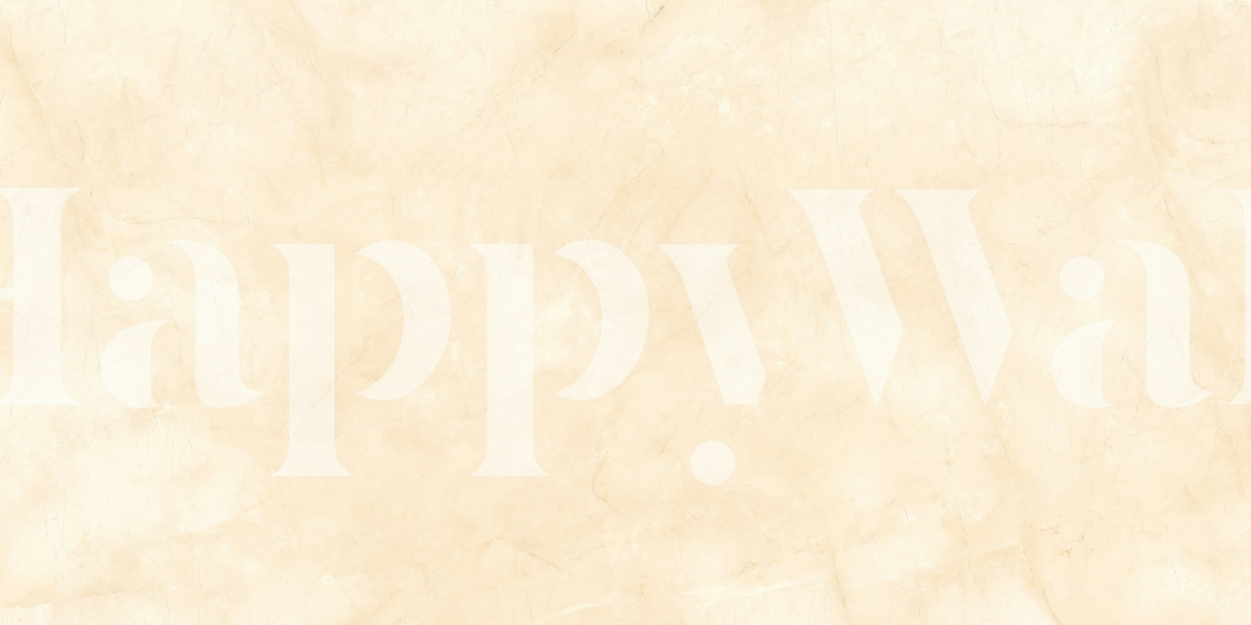 Warm ivory polished stone wallpaper in a room