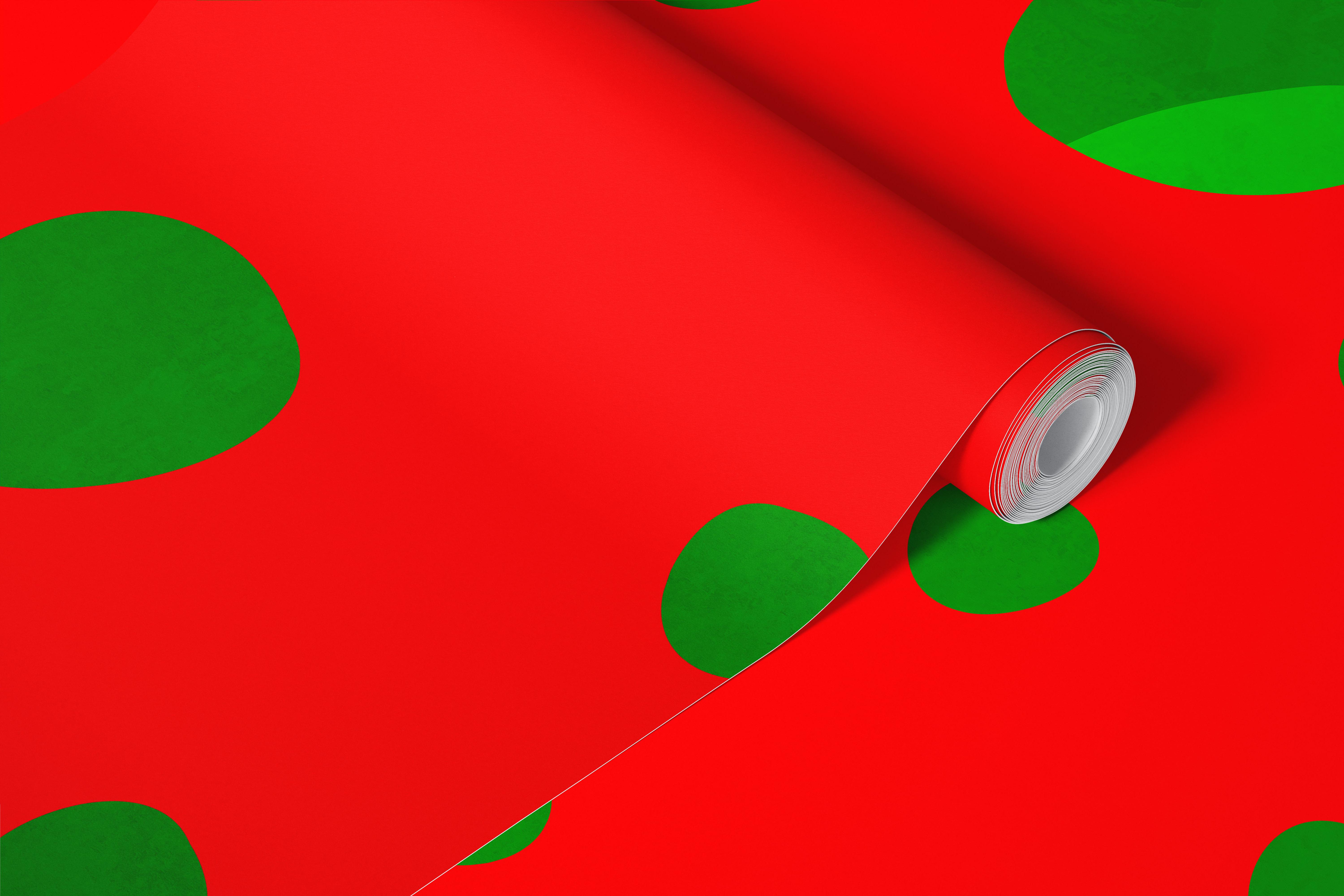 Playful strawberry wallpaper in a room