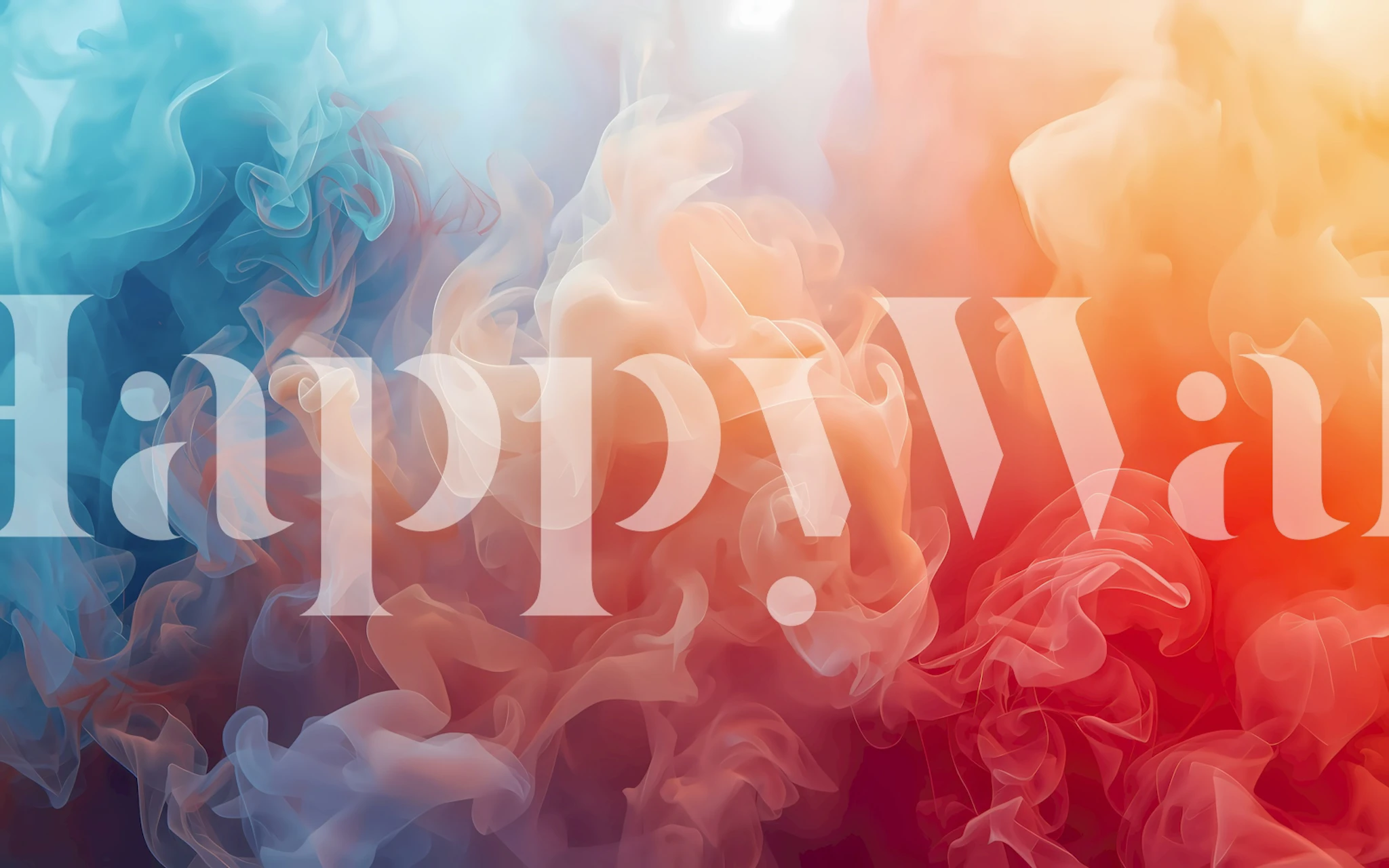 Colorful Cloud Fusion 2 tapetti huoneessa