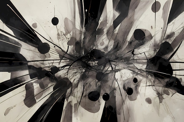 Monochrome Abstract Burst