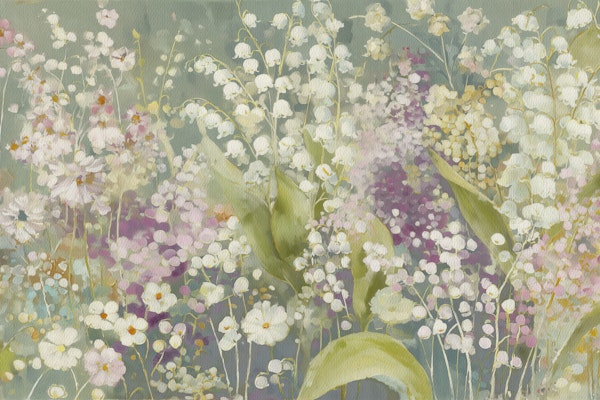 Delicate Snowdrop Flowers Watercolor