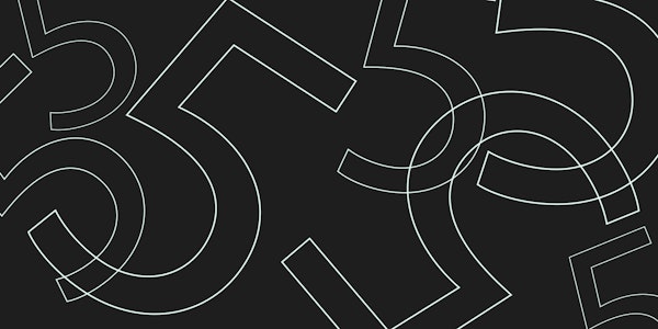 Five 5 Minimalist Numeric Art