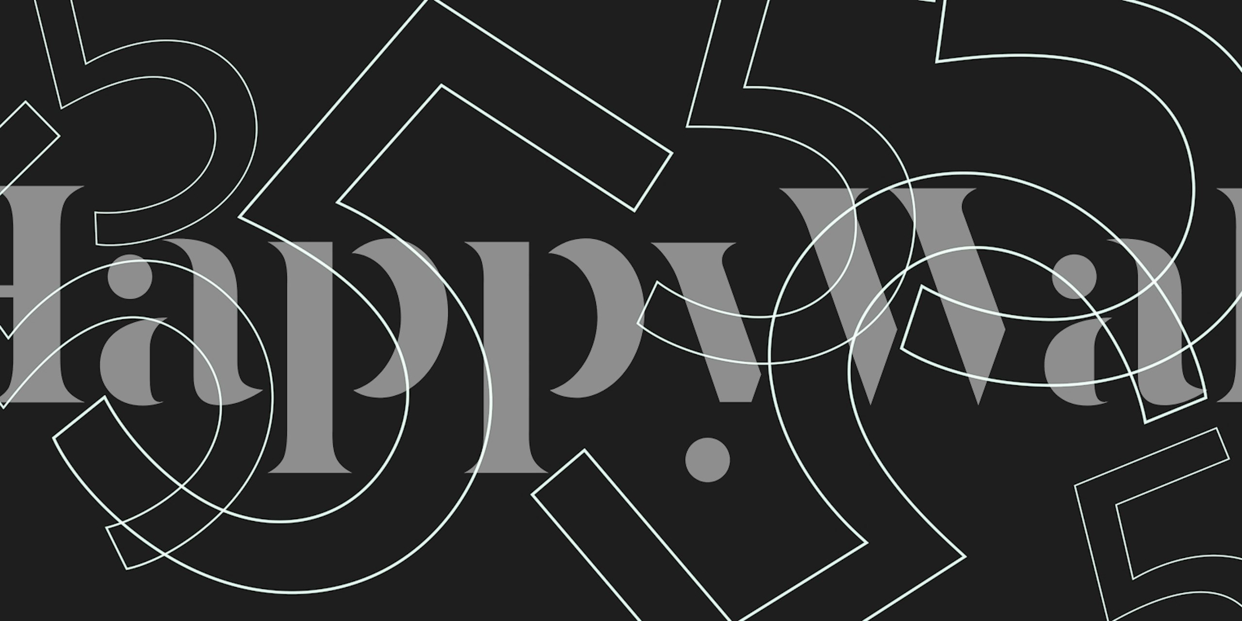 Five 5 Minimalist Numeric Art wallpaper design