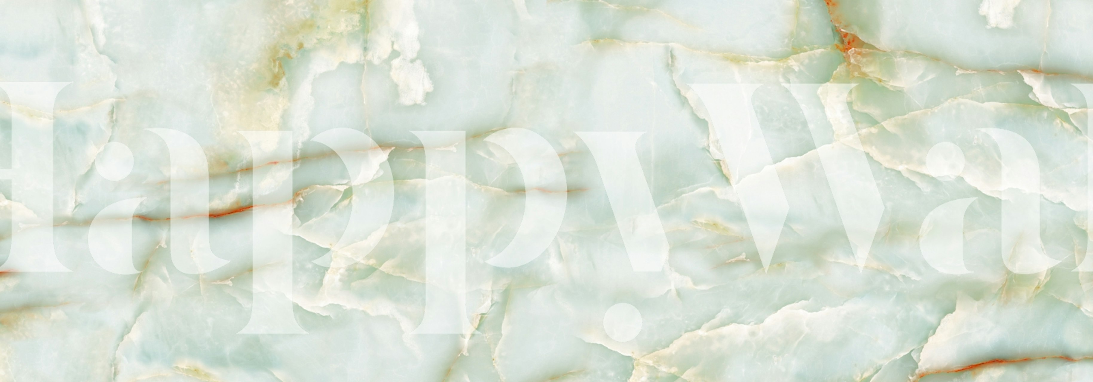 Aqua Mint Onyx Marble wallpaper displayed in a room