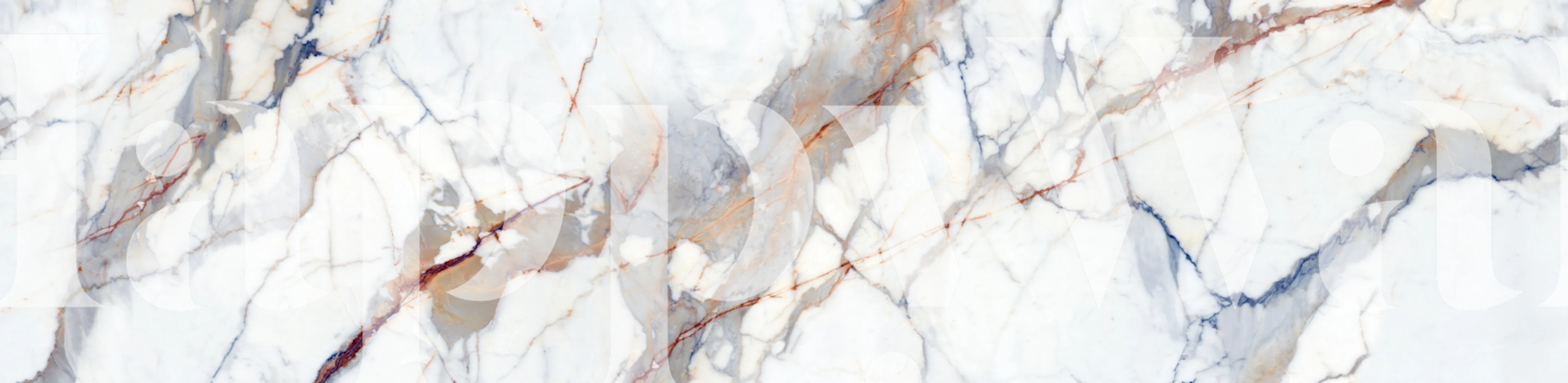 Colorful Calcutta marble design with white and gold veining wallpaper
