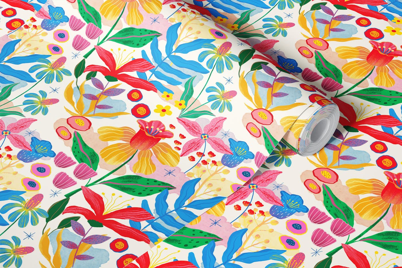 Joyful Floral Symphony wallpaper roll