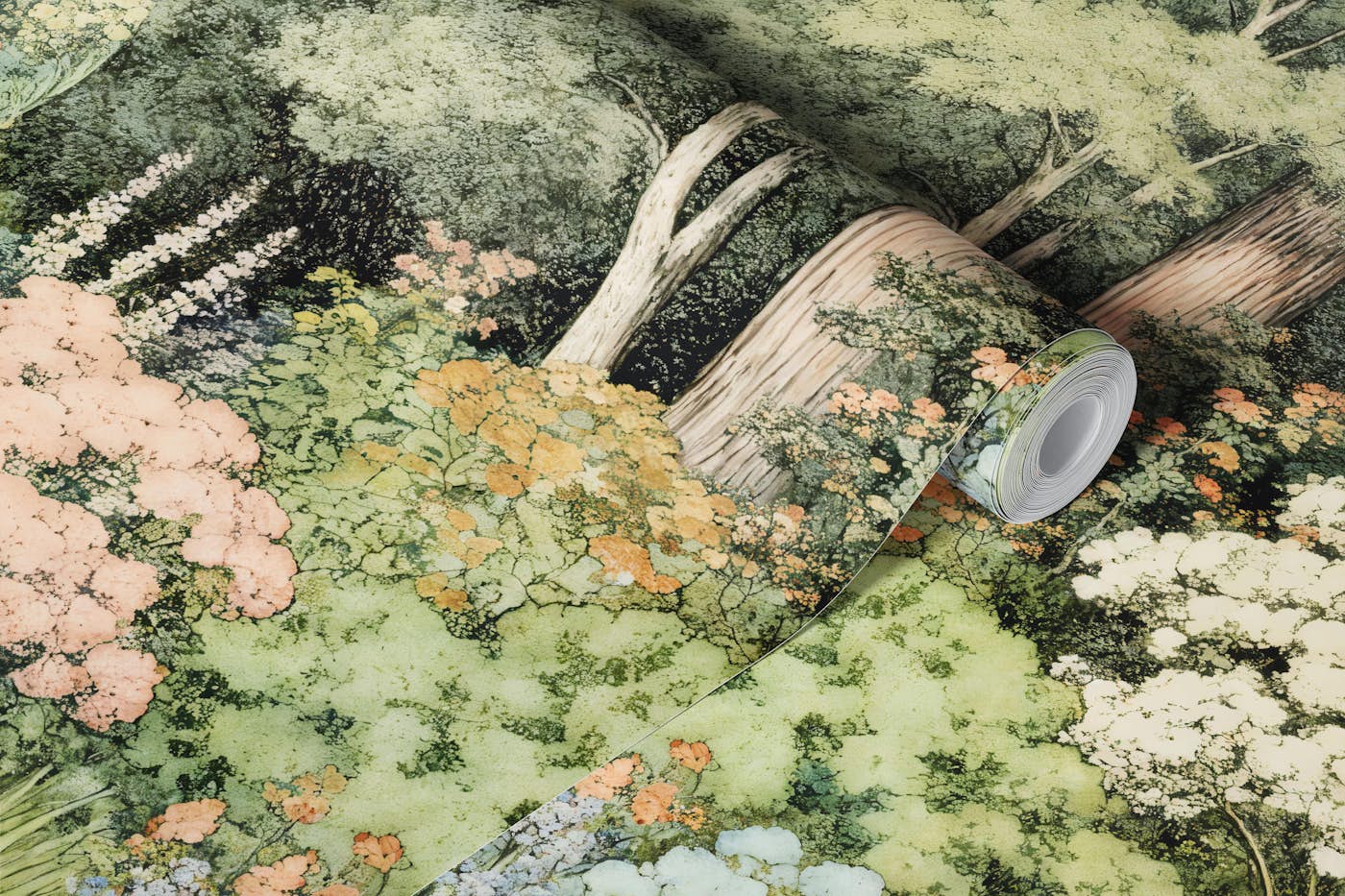 Blooming Forest Paradise wallpaper roll