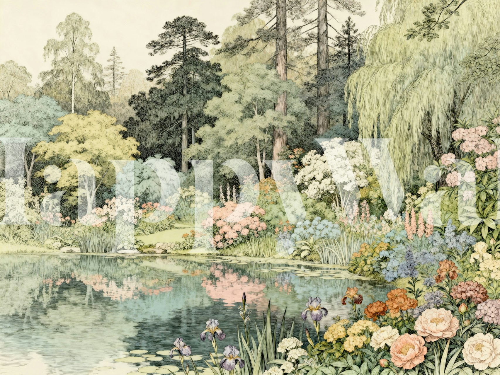 Blooming Forest Paradise tapet i et rum