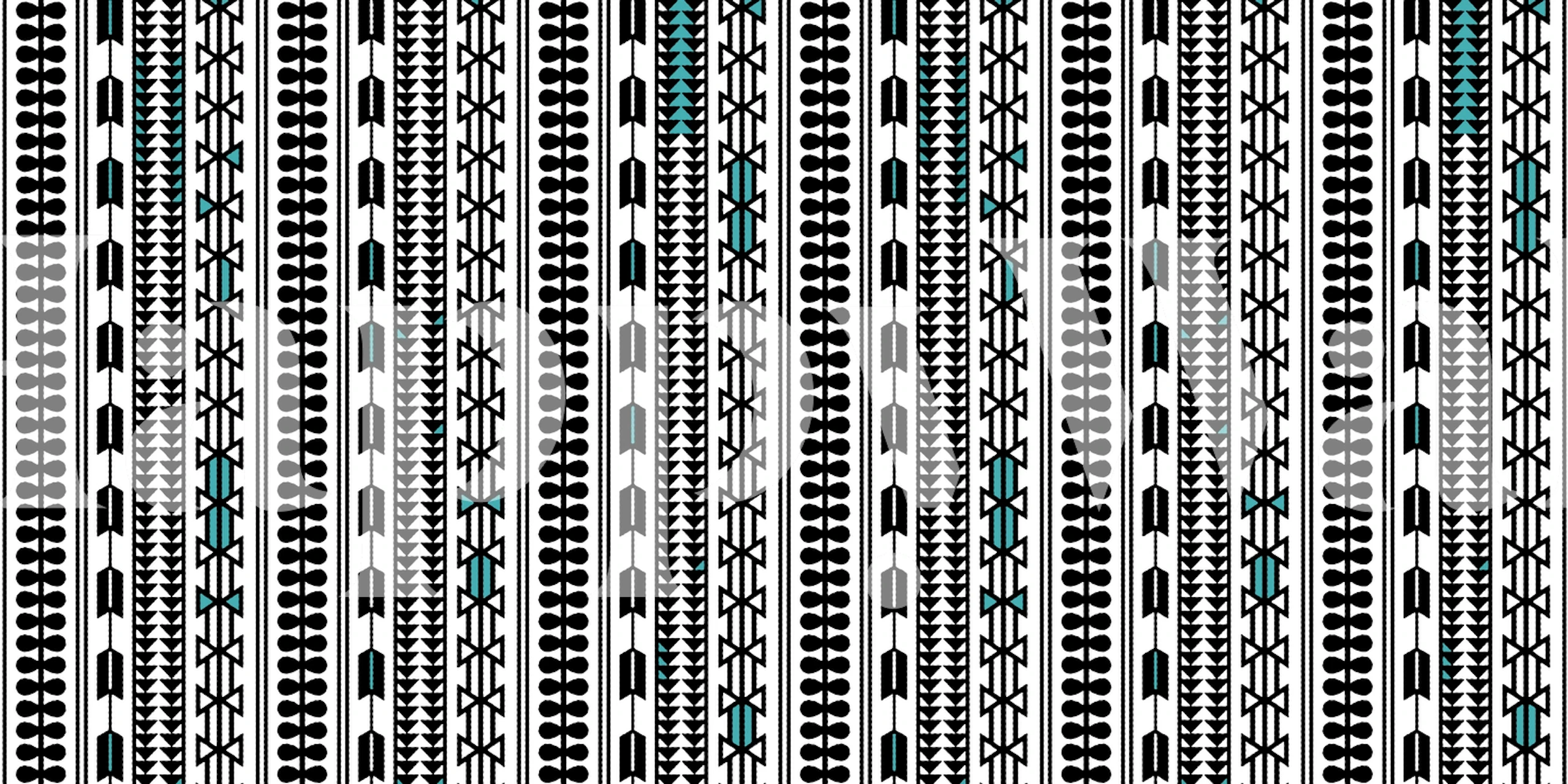 African Pattern wallpaper in a modern room