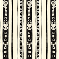 Retro Tulip Wonky Stripes Black and White wallpaper
