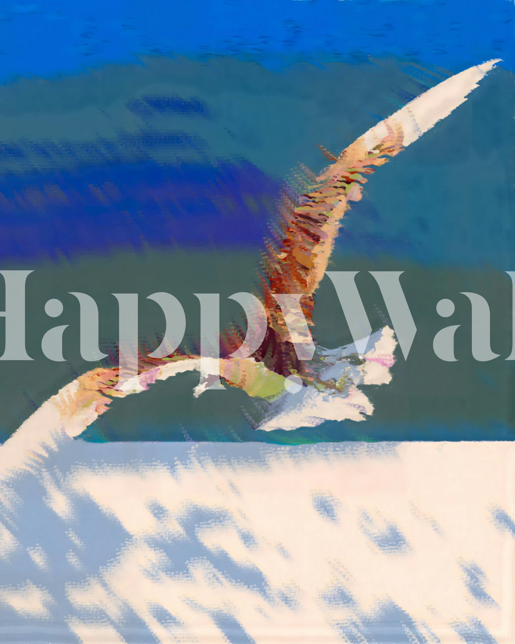 Ascent wallpaper design featuring a bird