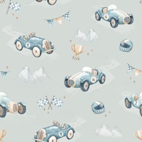 Pastel Pit Stop - mint tapet