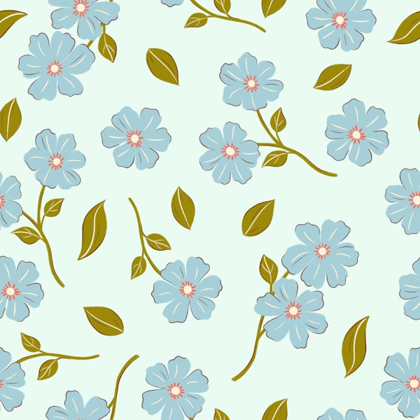 Delicate blue flowers