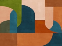 Retro Chic Geometrics Horizontal wallpaper