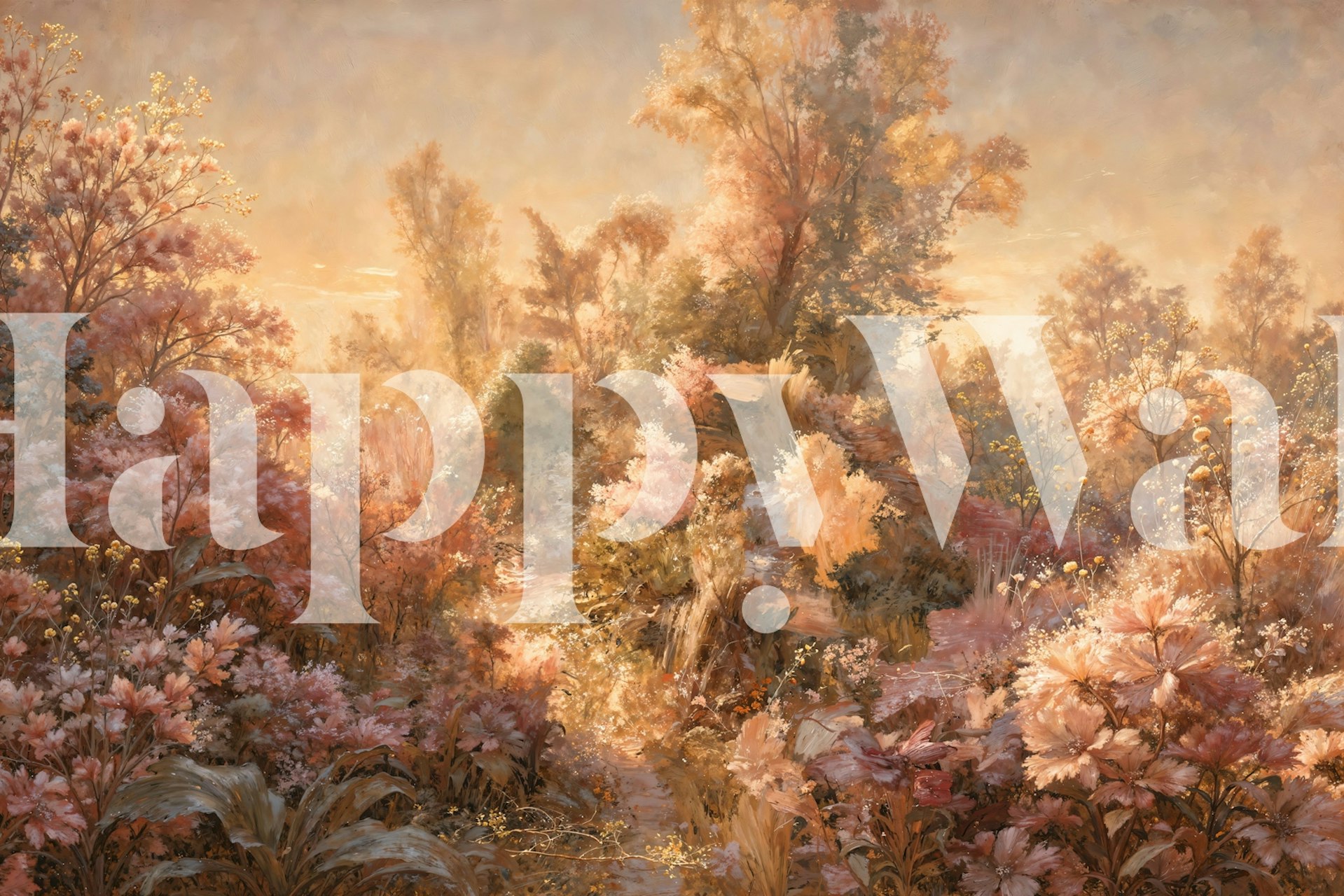 Radiant Forest Serenity wallpaper in a room