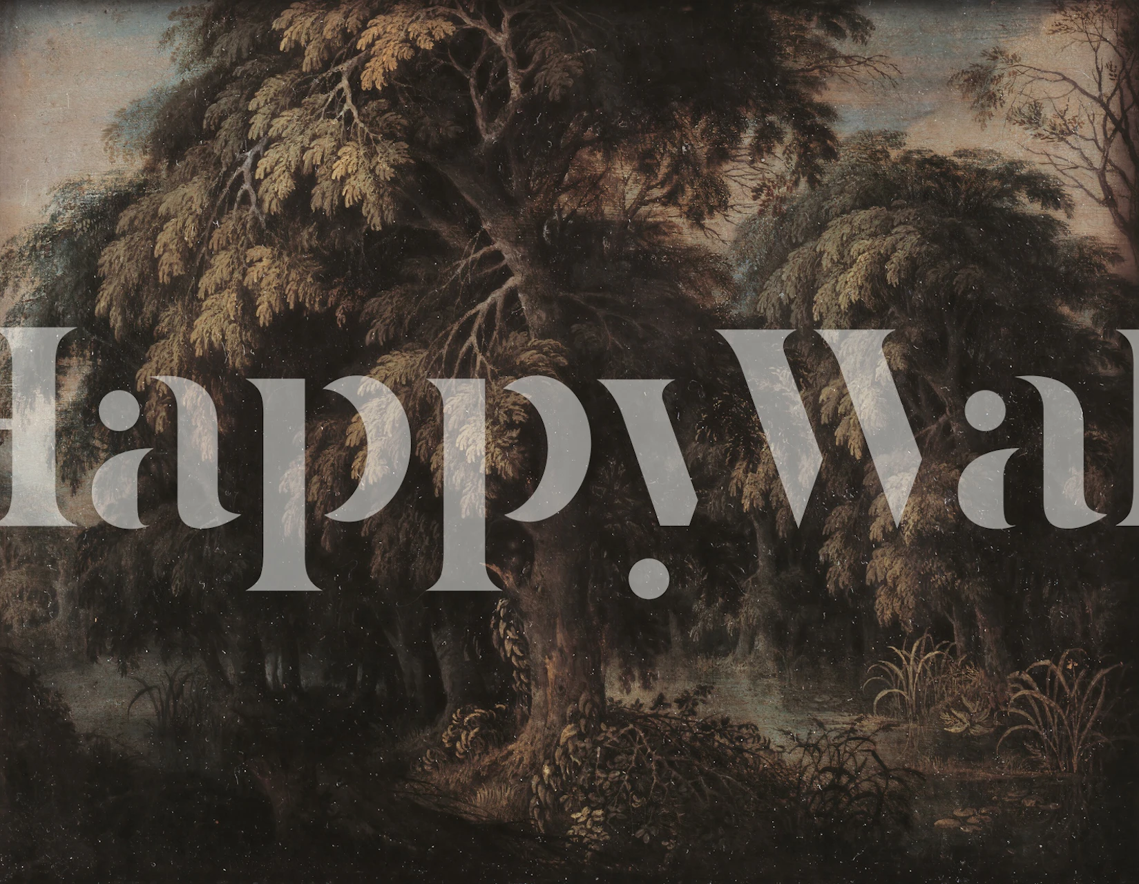 Wallpaper Twilight forest mostrado en una habitación