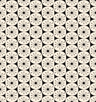Midcentury Modern Atomic Dots Black and Cream behang