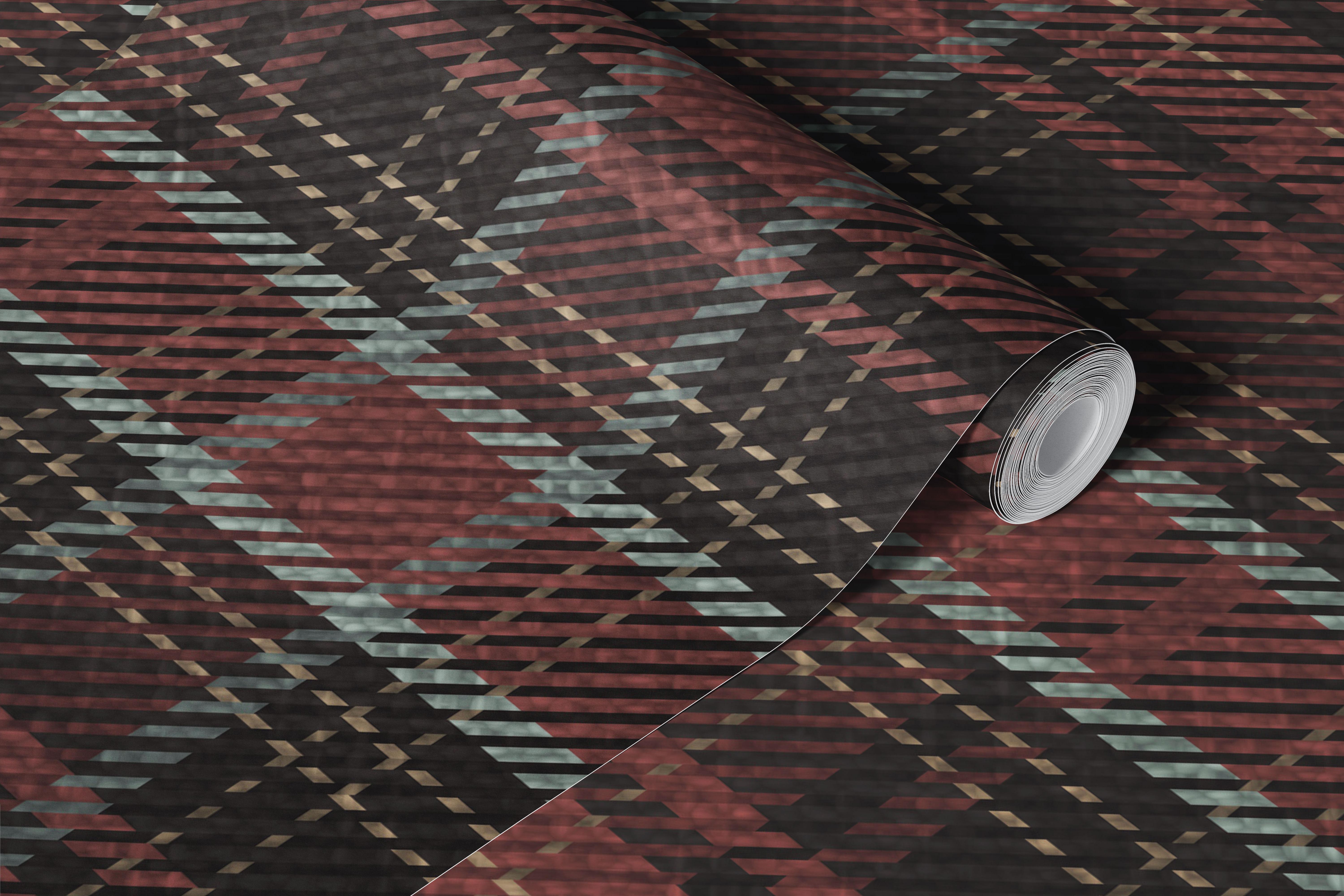 Classic tartan brown and black wallpaper design