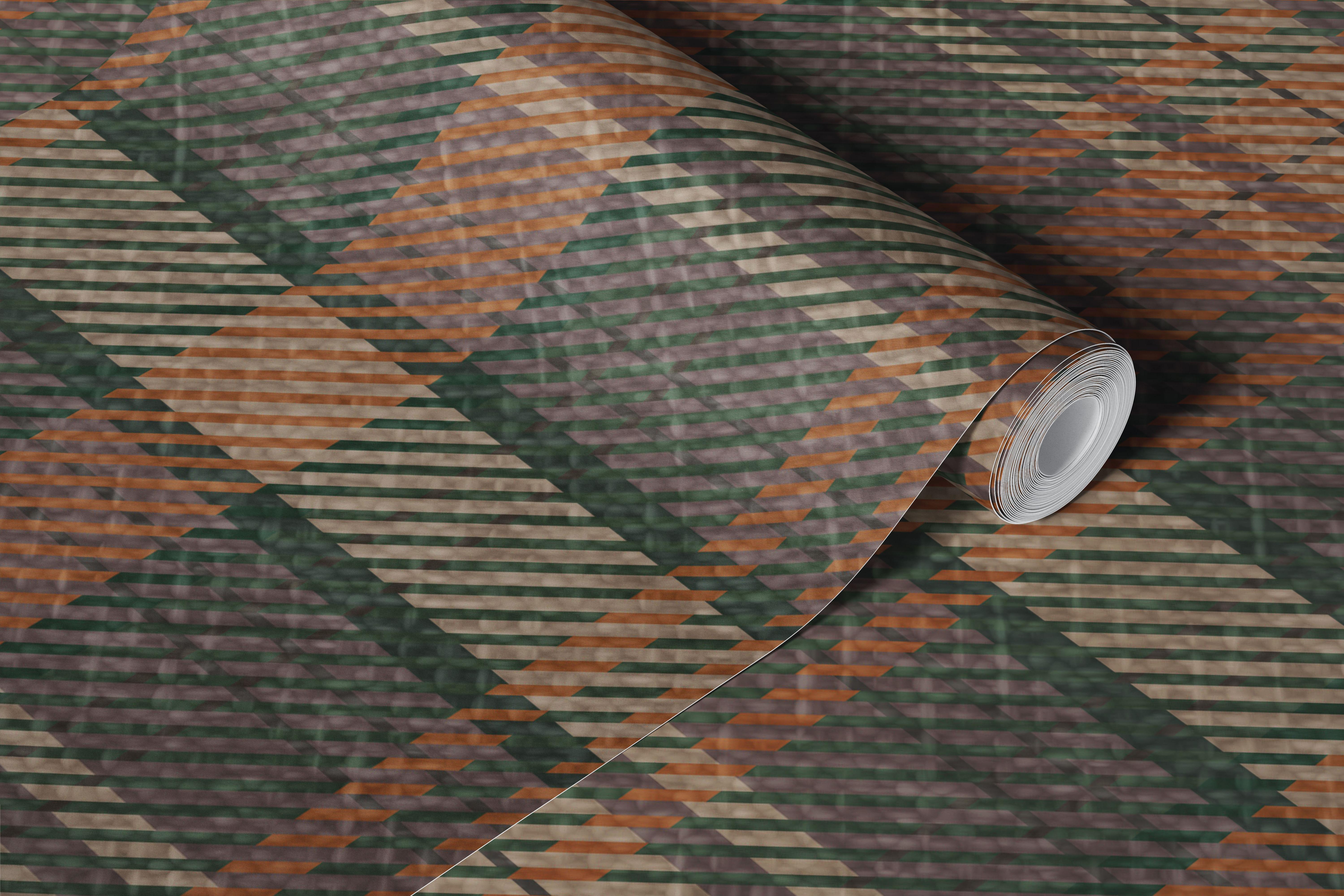 Carta da parati Classic Tartan Plaid in una stanza