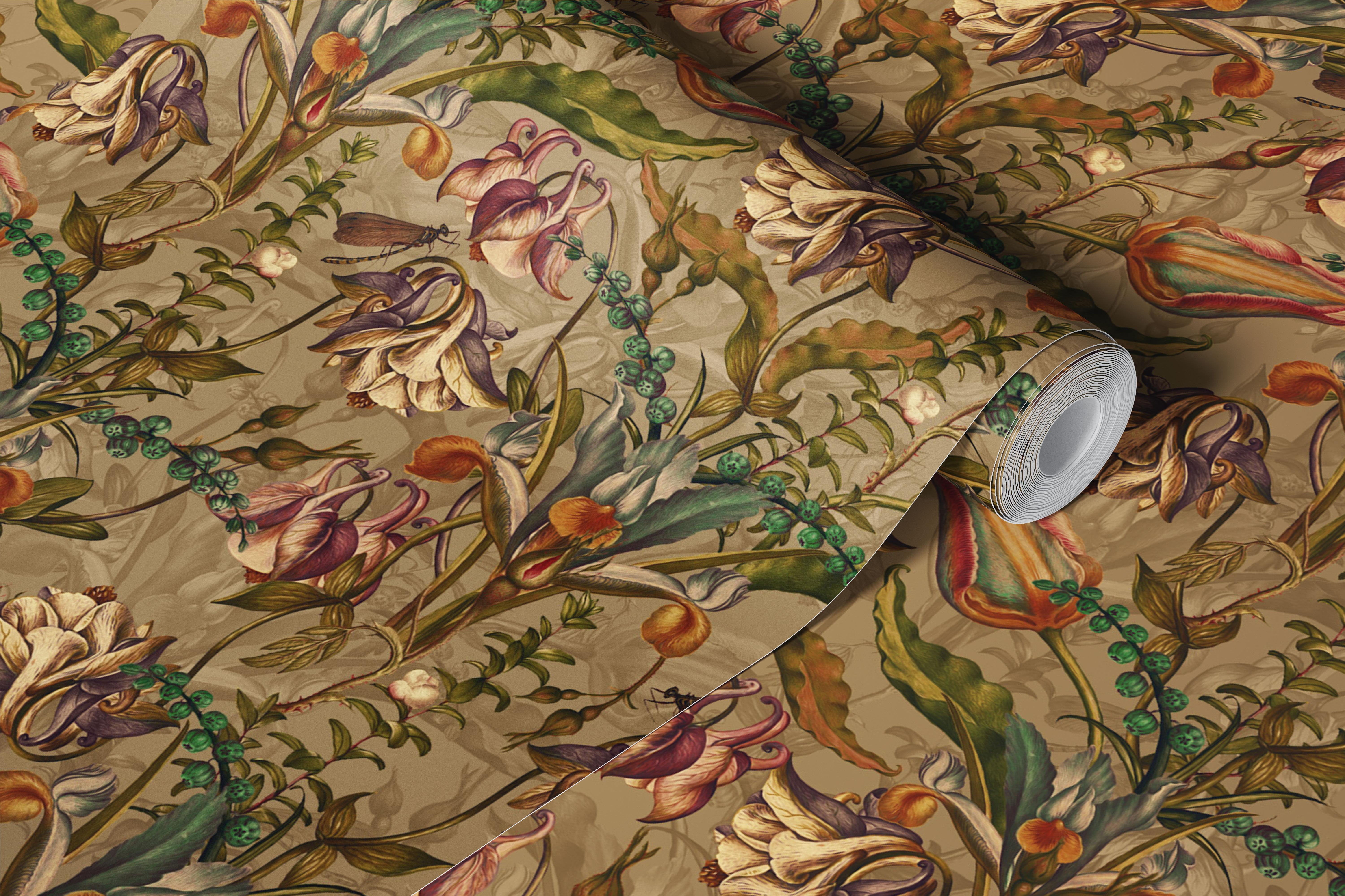 Whispering Winter Garden Tapete in einem Raum