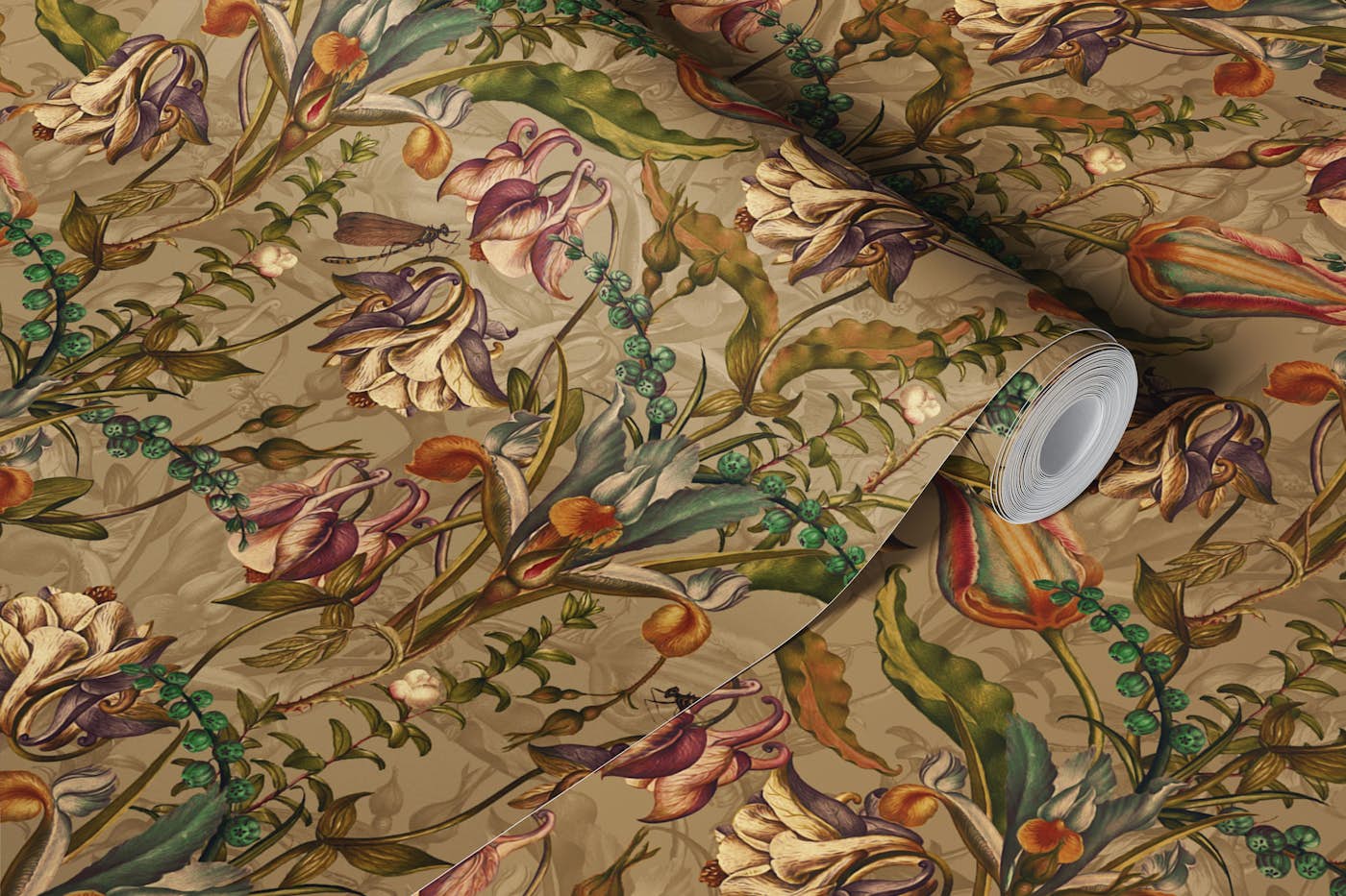 Whispering Winter Garden wallpaper roll