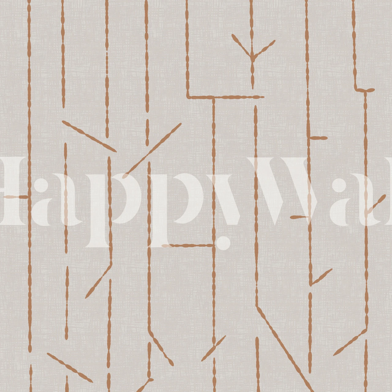 Japandi Earth Tone Linear Design wallpaper in a room