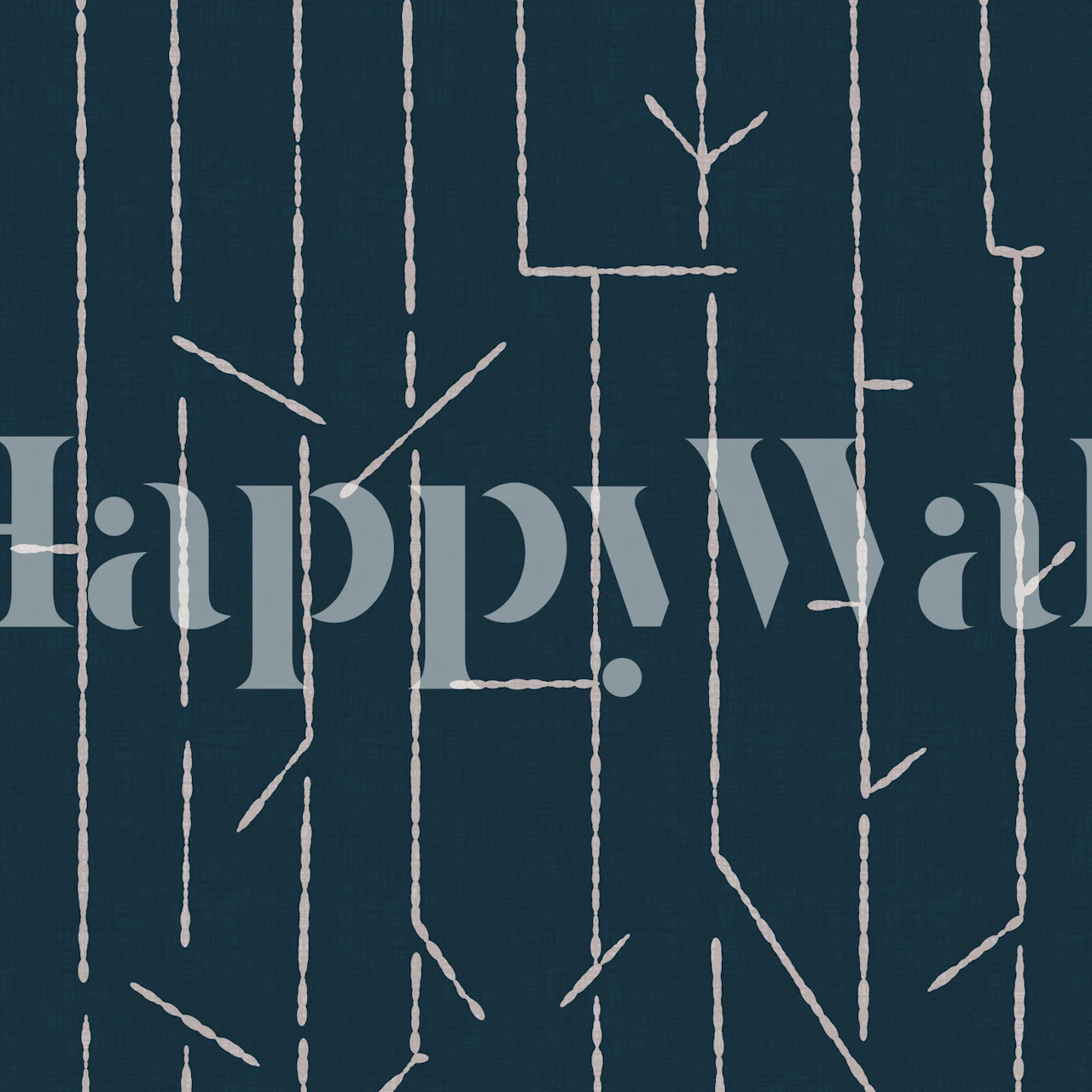 Moderne donkere lijnenbehang in een kamer