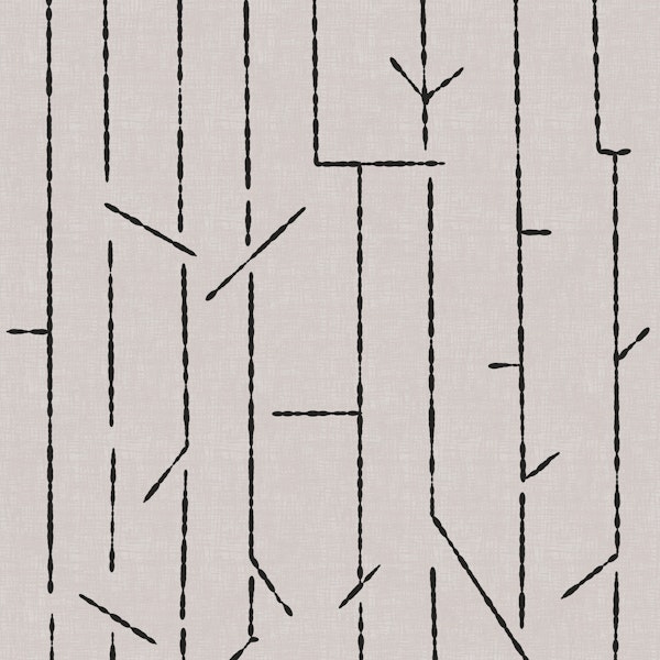 Monochrome Linear Design on Woven Texture