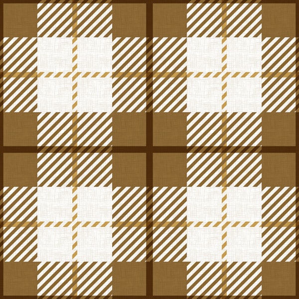 Cozy Chestnut Plaid on Woven Texture