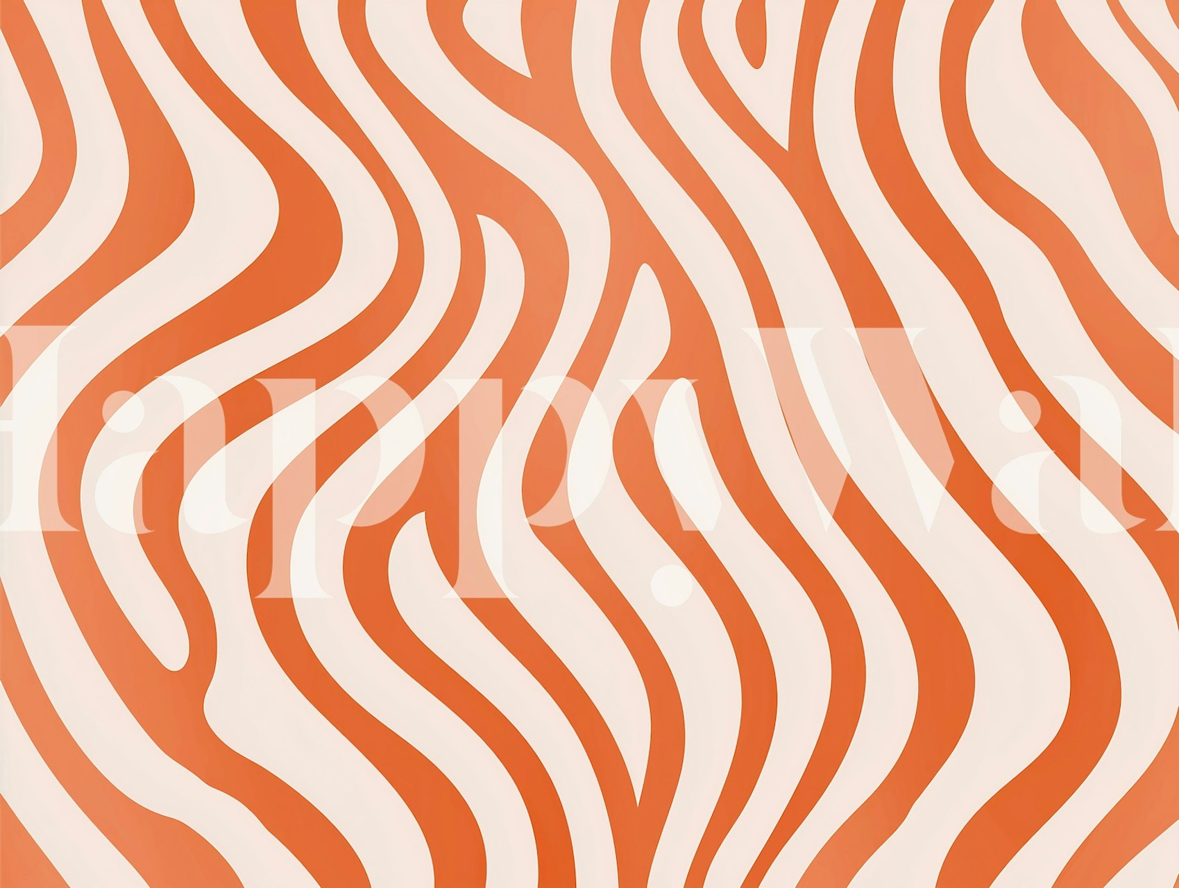 Orange Wave Flow design de papier peint