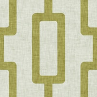 Vintage Chain Geometric - Olive Green & Linen papiers peint