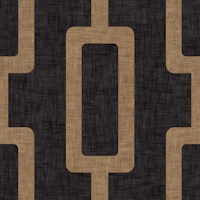 Vintage Chain Geometric - Black & Brown wallpaper