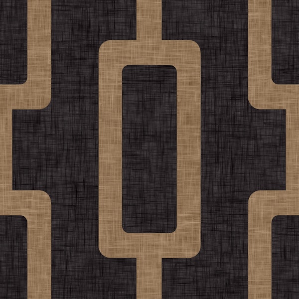 Vintage Chain Geometric - Black & Brown