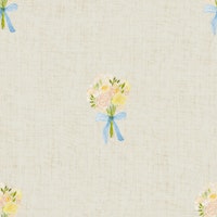cottage floral grandmillennial preppy beige behang
