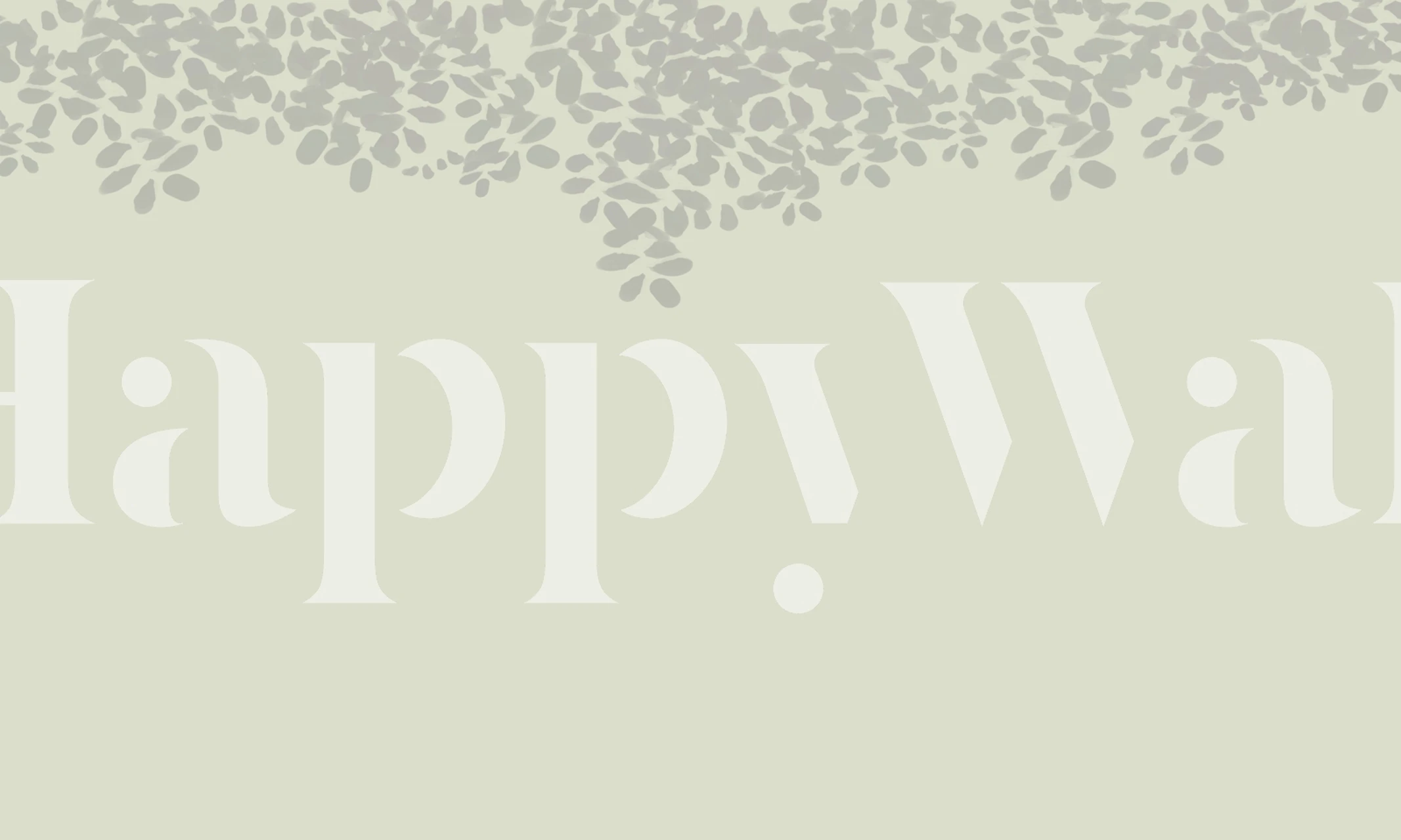 Sage green wallpaper with leaf shadow patterns