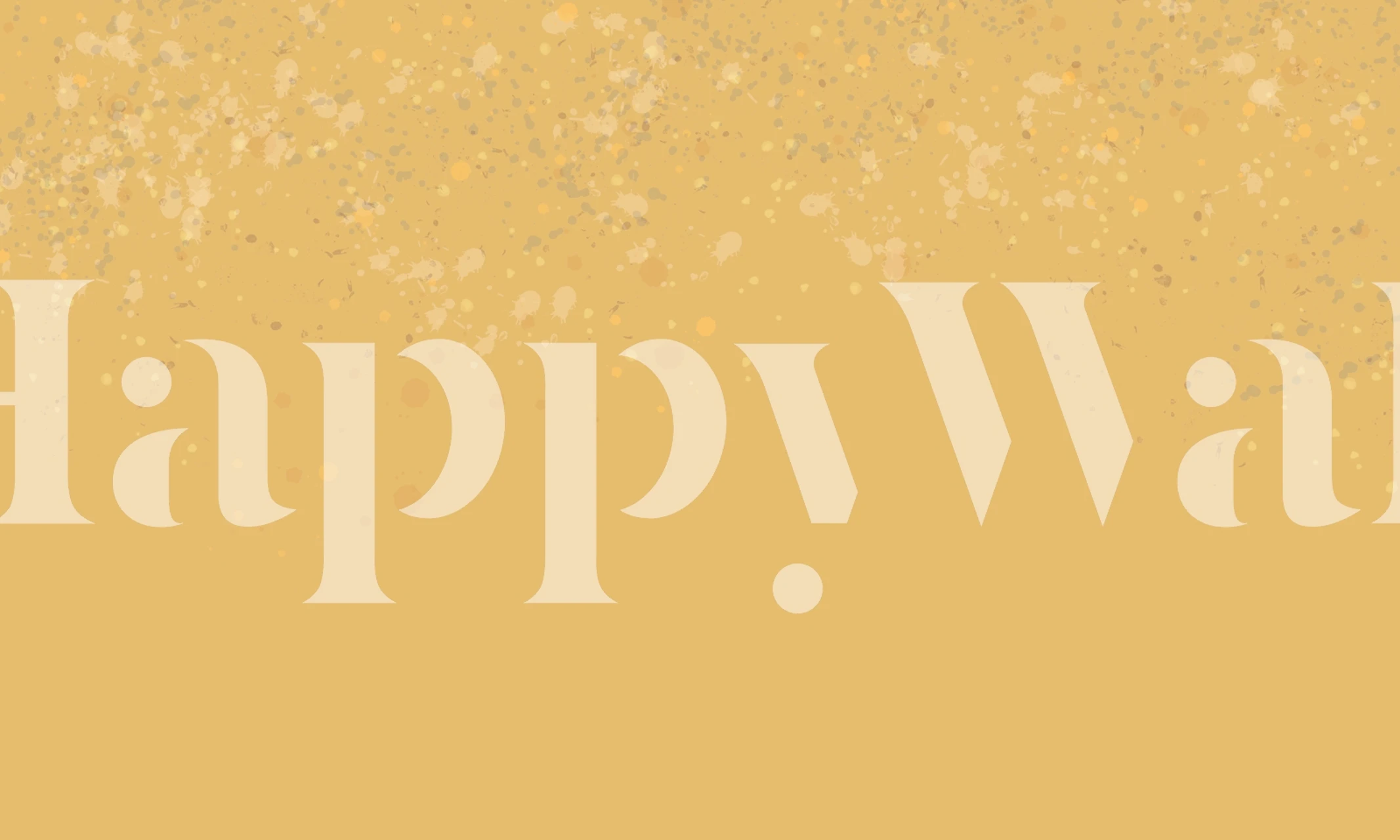 Yellow splashed abstract mural in a room