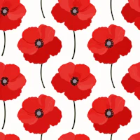 Red Poppy Floral Bliss wallpaper