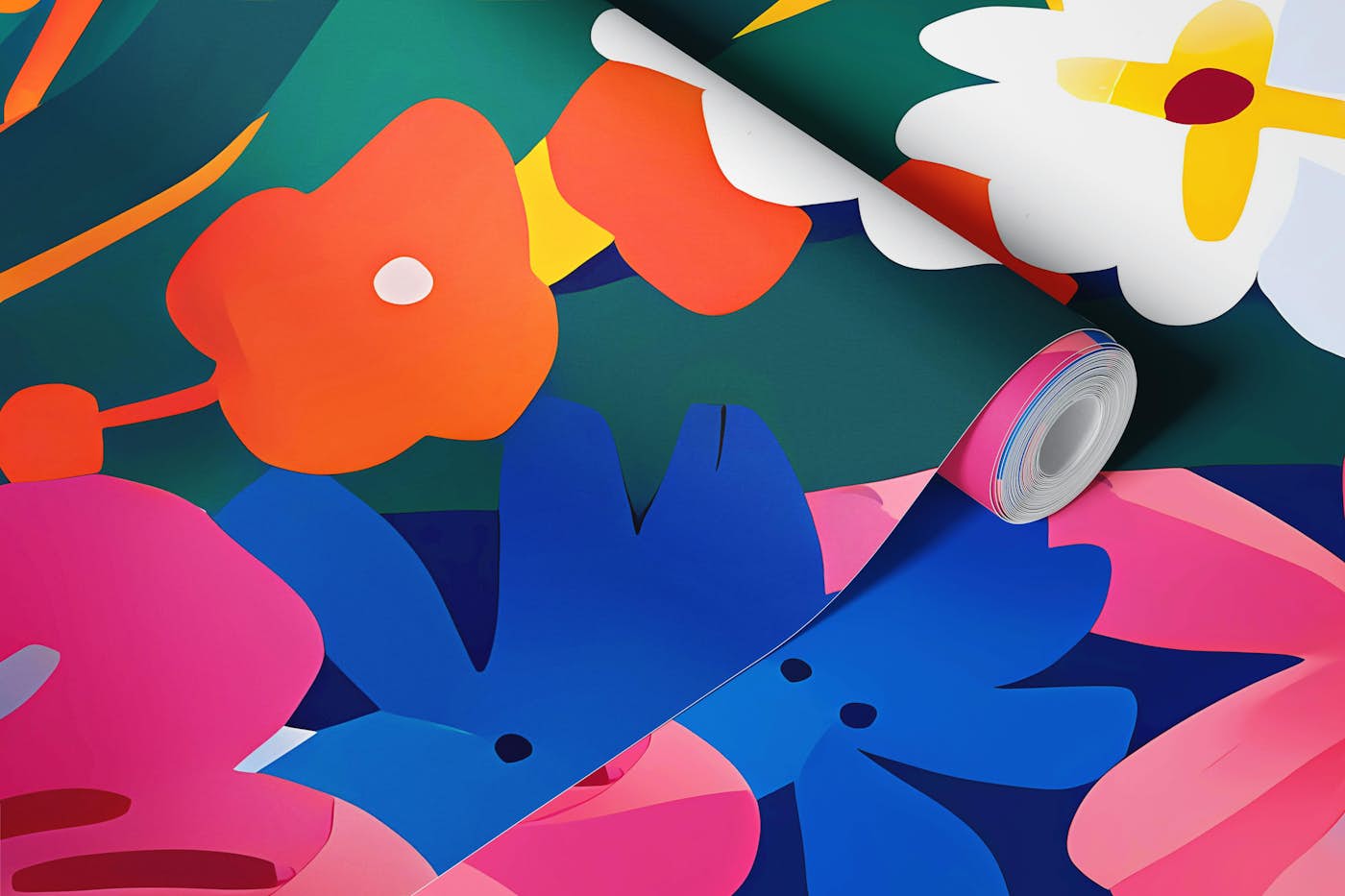 Vibrant Floral Explosion wallpaper roll