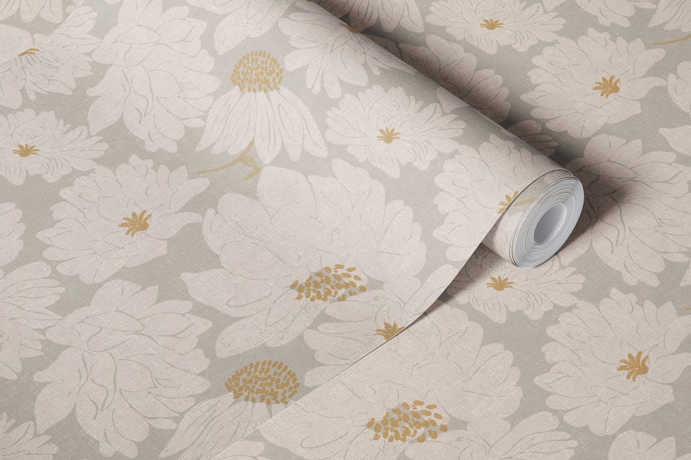 Subtle Vintage Garden wallpaper roll