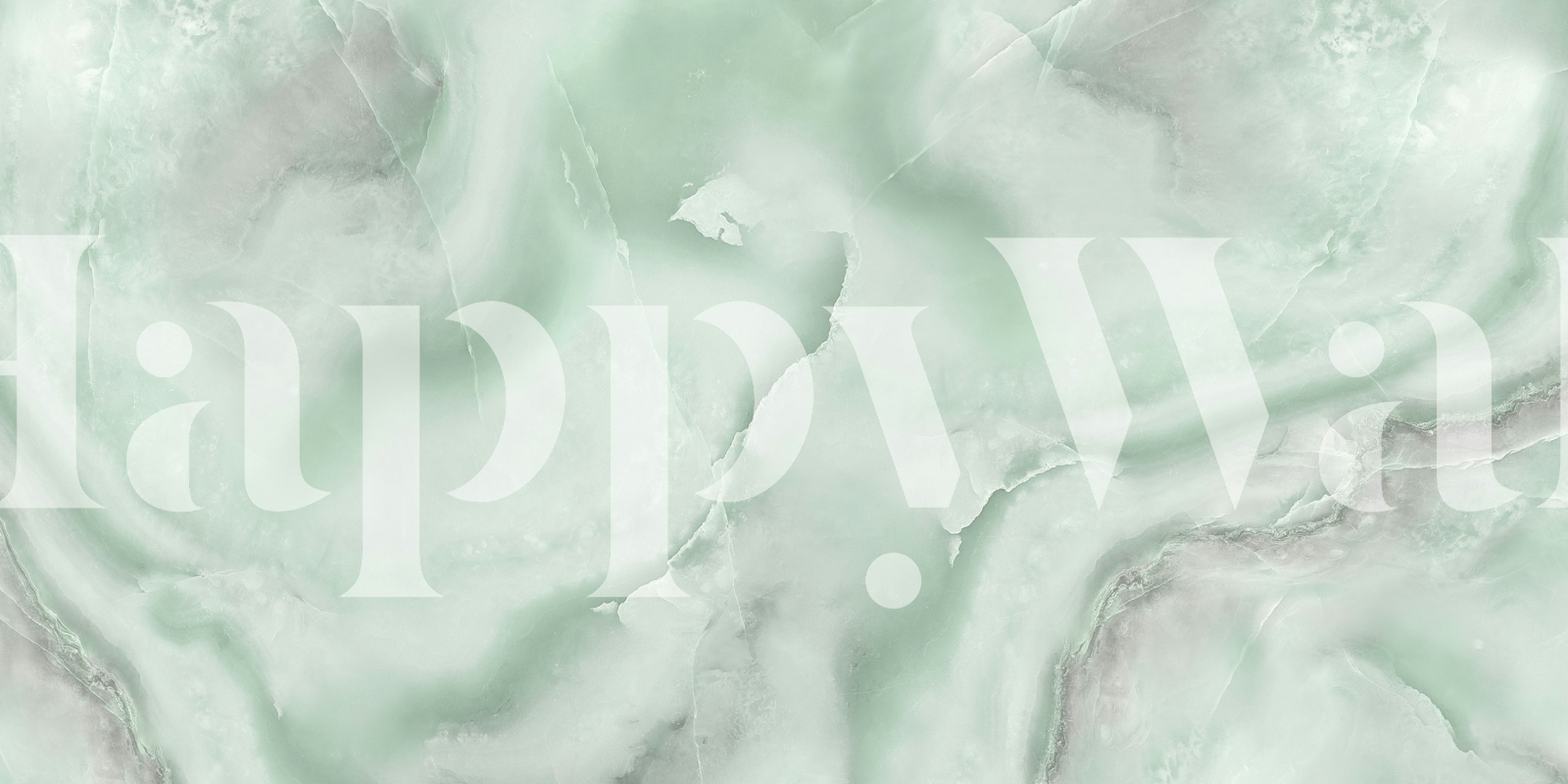 Mint green Italian onyx wallpaper in a room