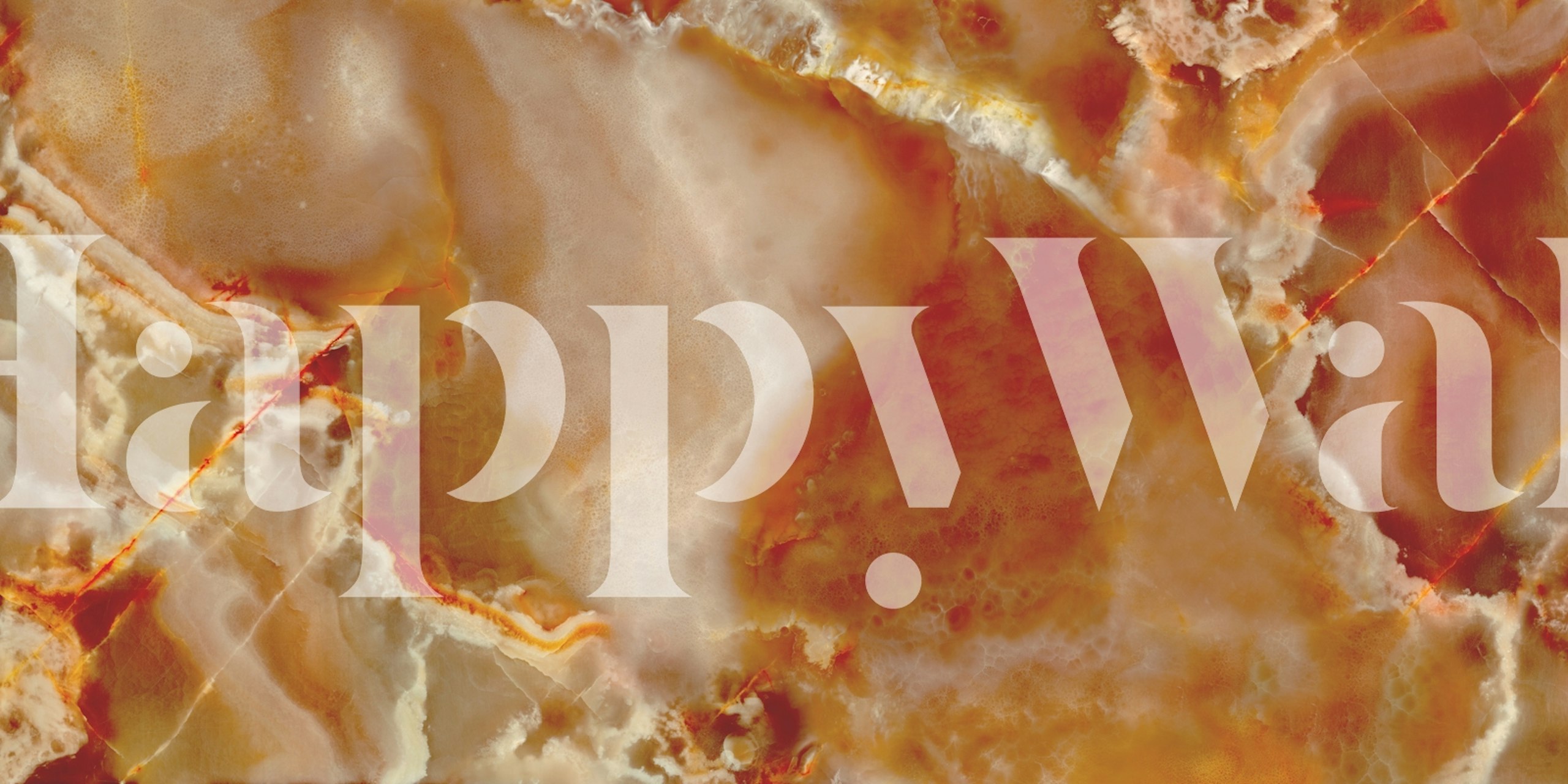 Golden Fire Onyx Luxury Stone wallpaper in a room