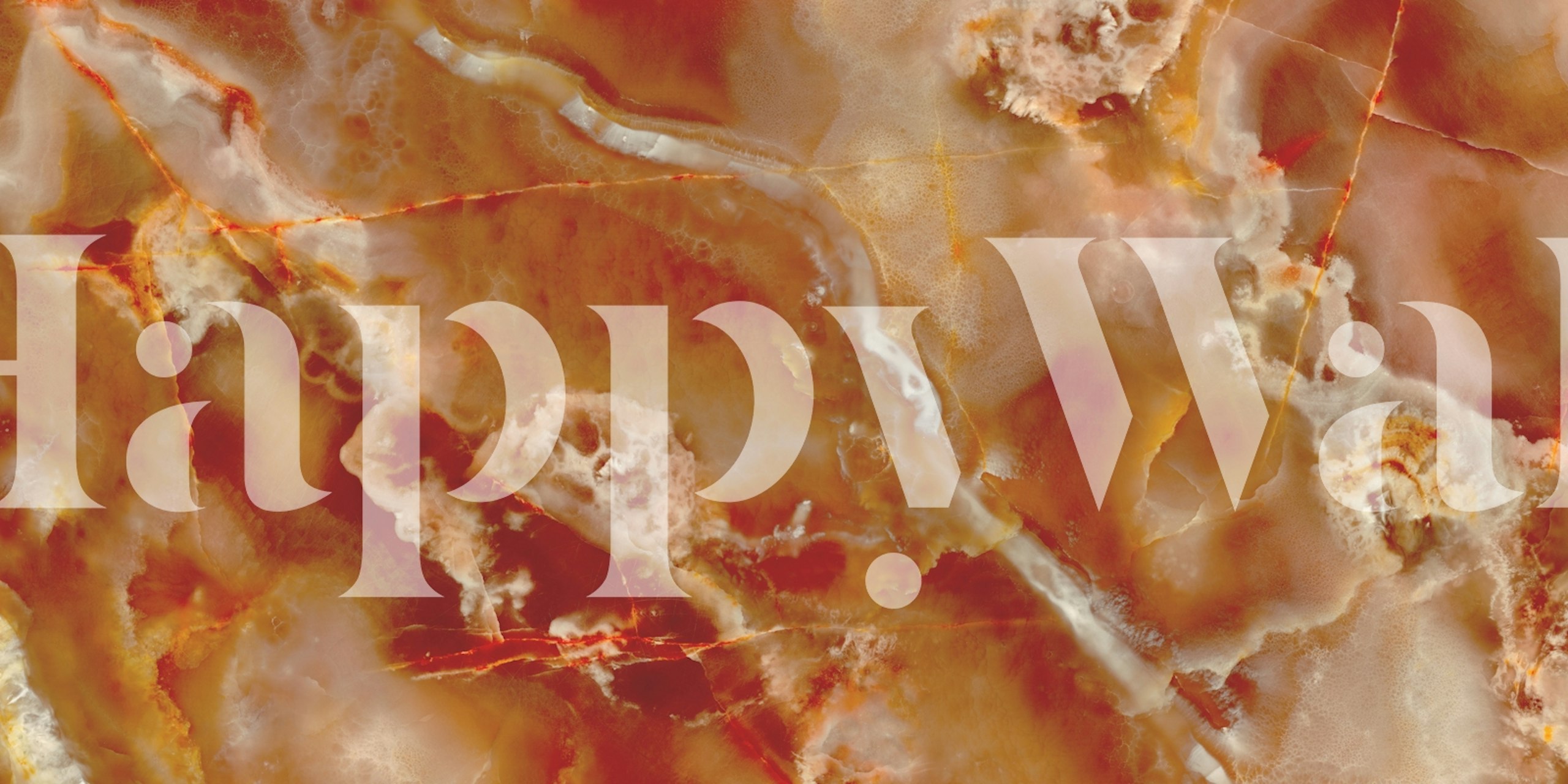 Amber onyx marble pattern with rich orange and beige tones wallpaper