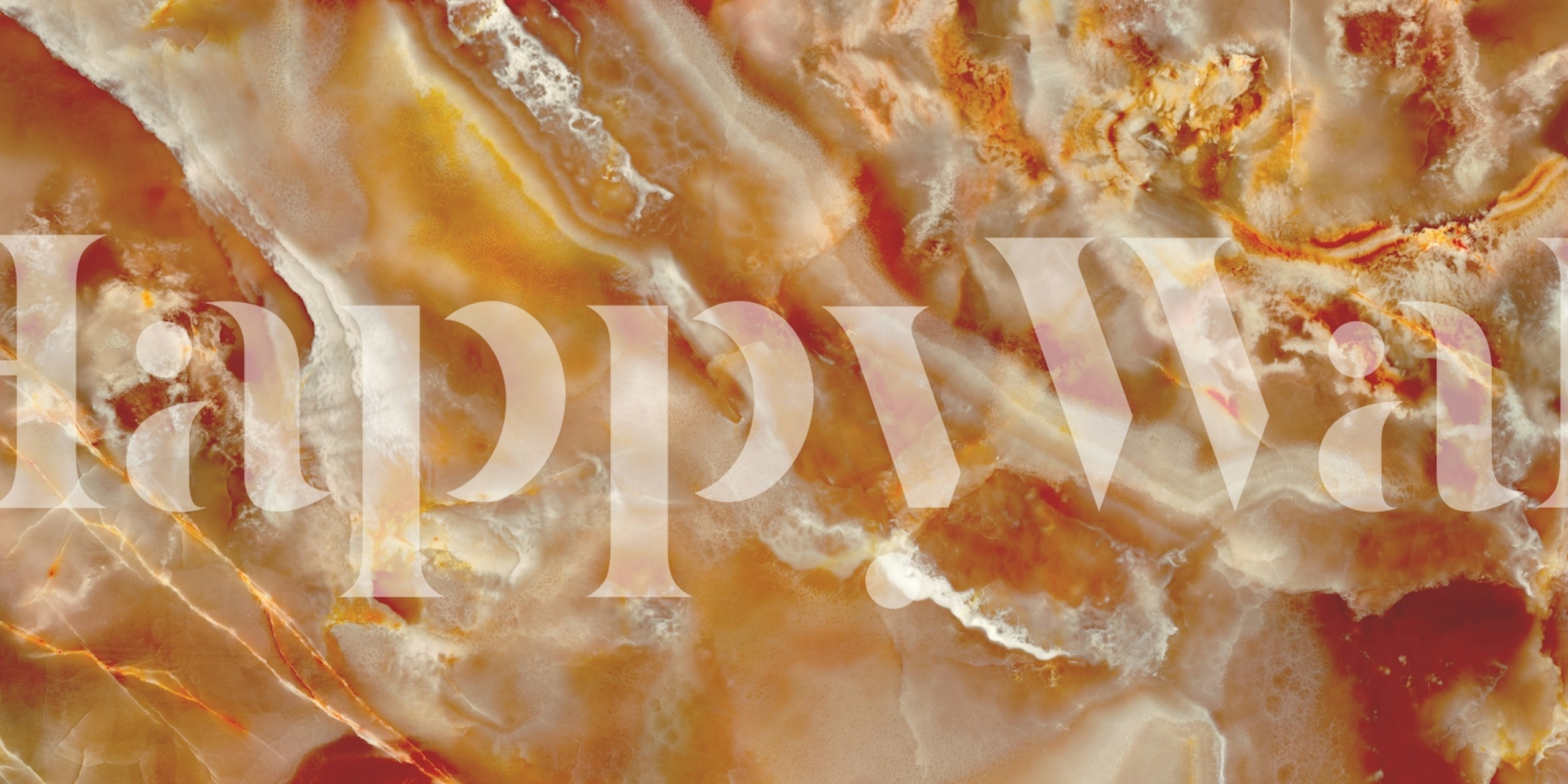 Imperial Honey Onyx Abstract Marble wallpaper in room