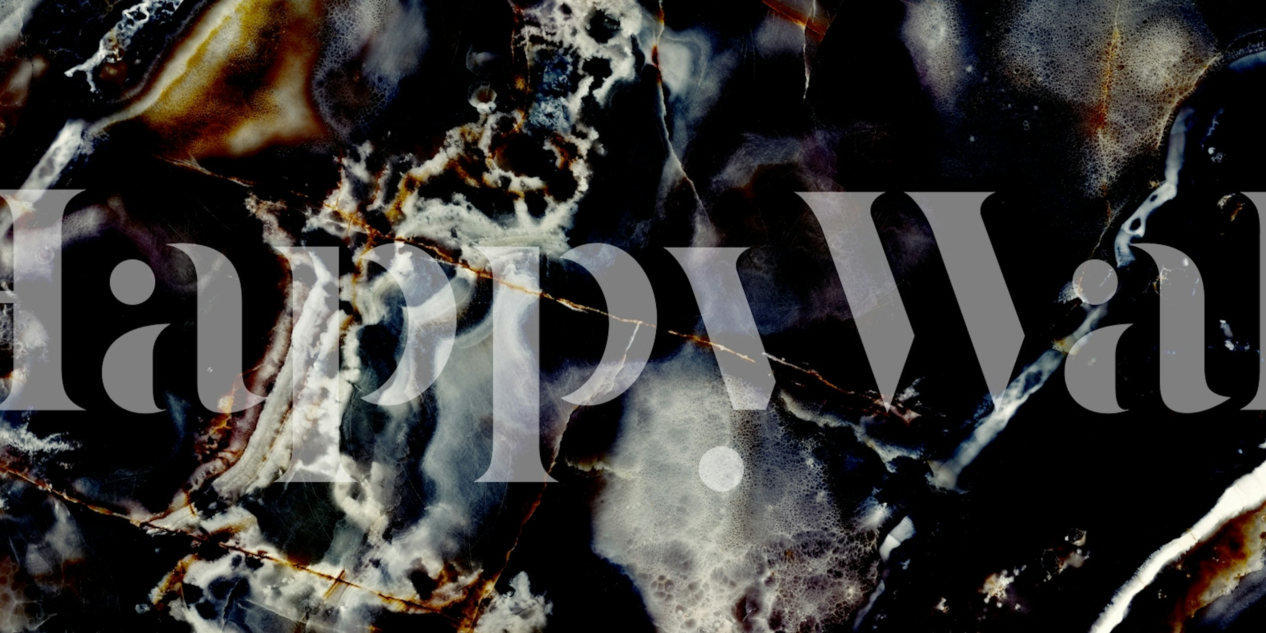 Dark Galaxy Onyx Natural Stone behang getoond