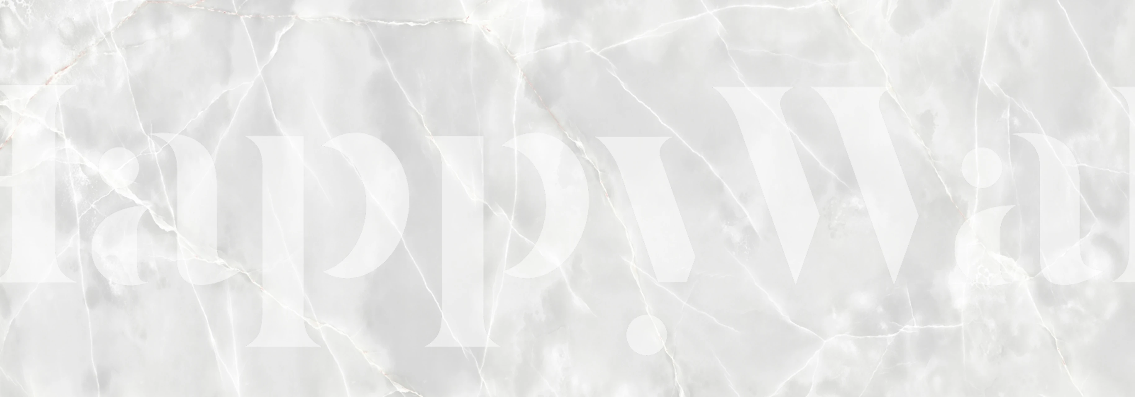 White marble wallpaper with delicate grey veining, natural stone style