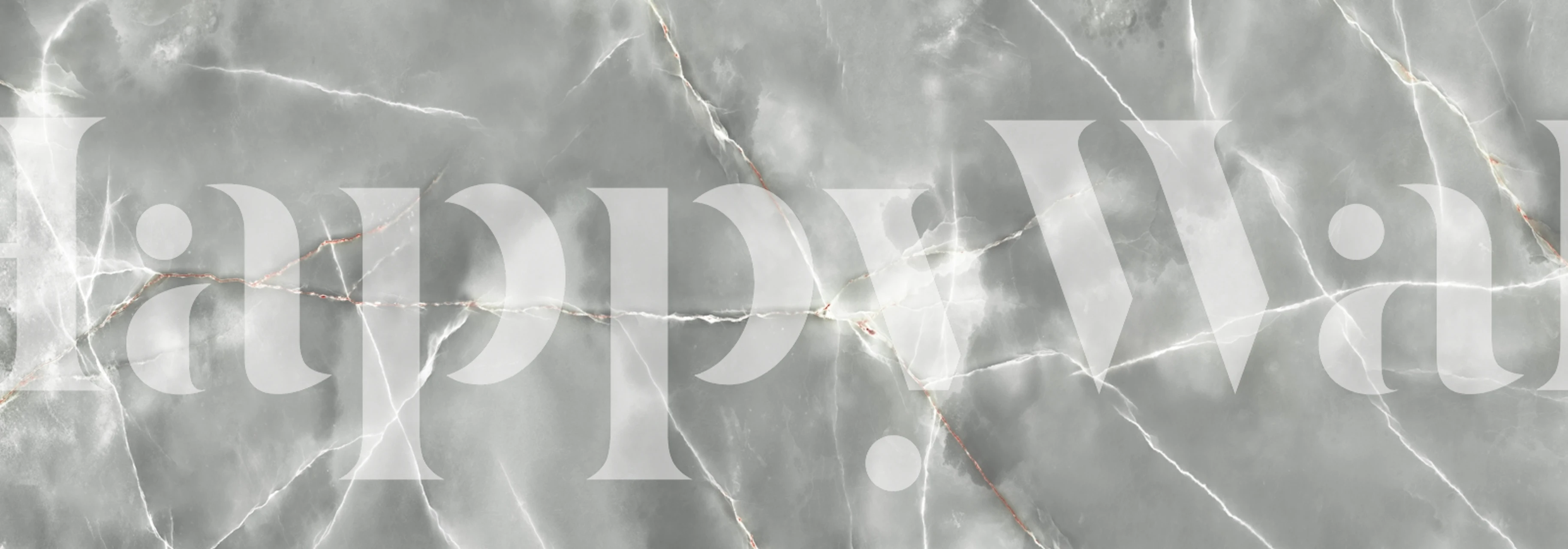 Luxurious Gray Stone Veining Tapete in einem Raum